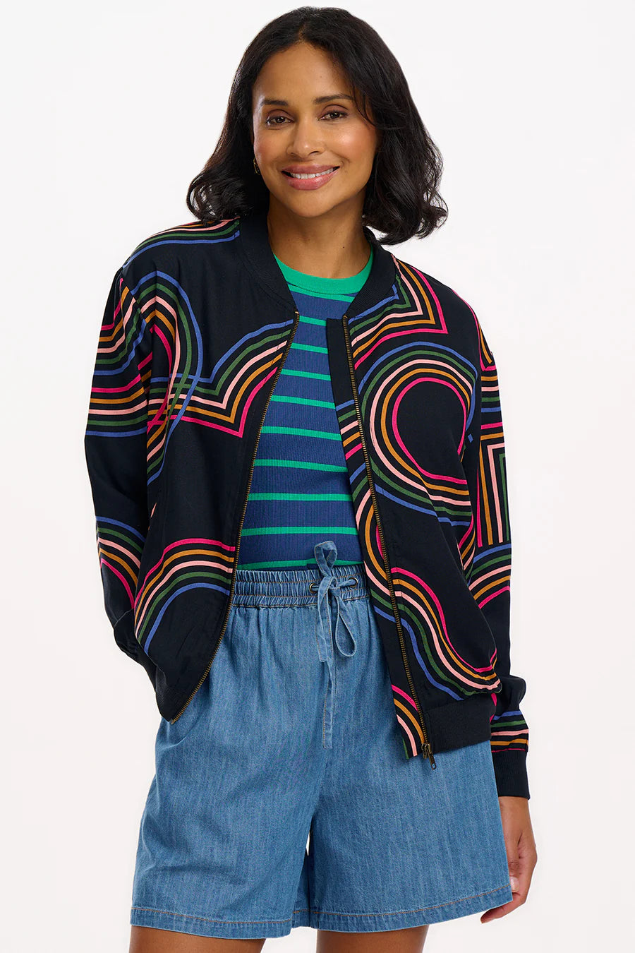 Summer Swirl Bomber Jacket