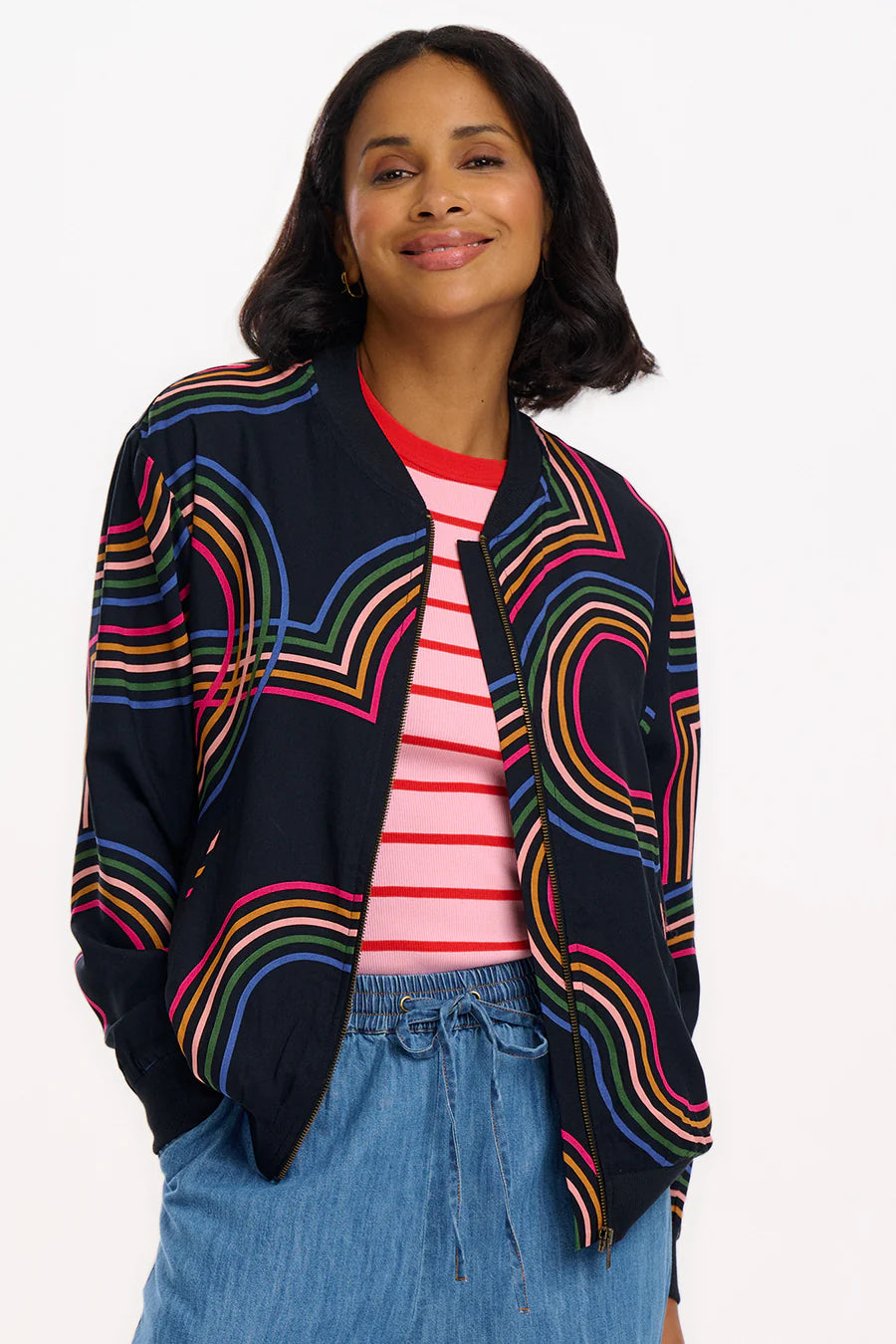 Summer Swirl Bomber Jacket