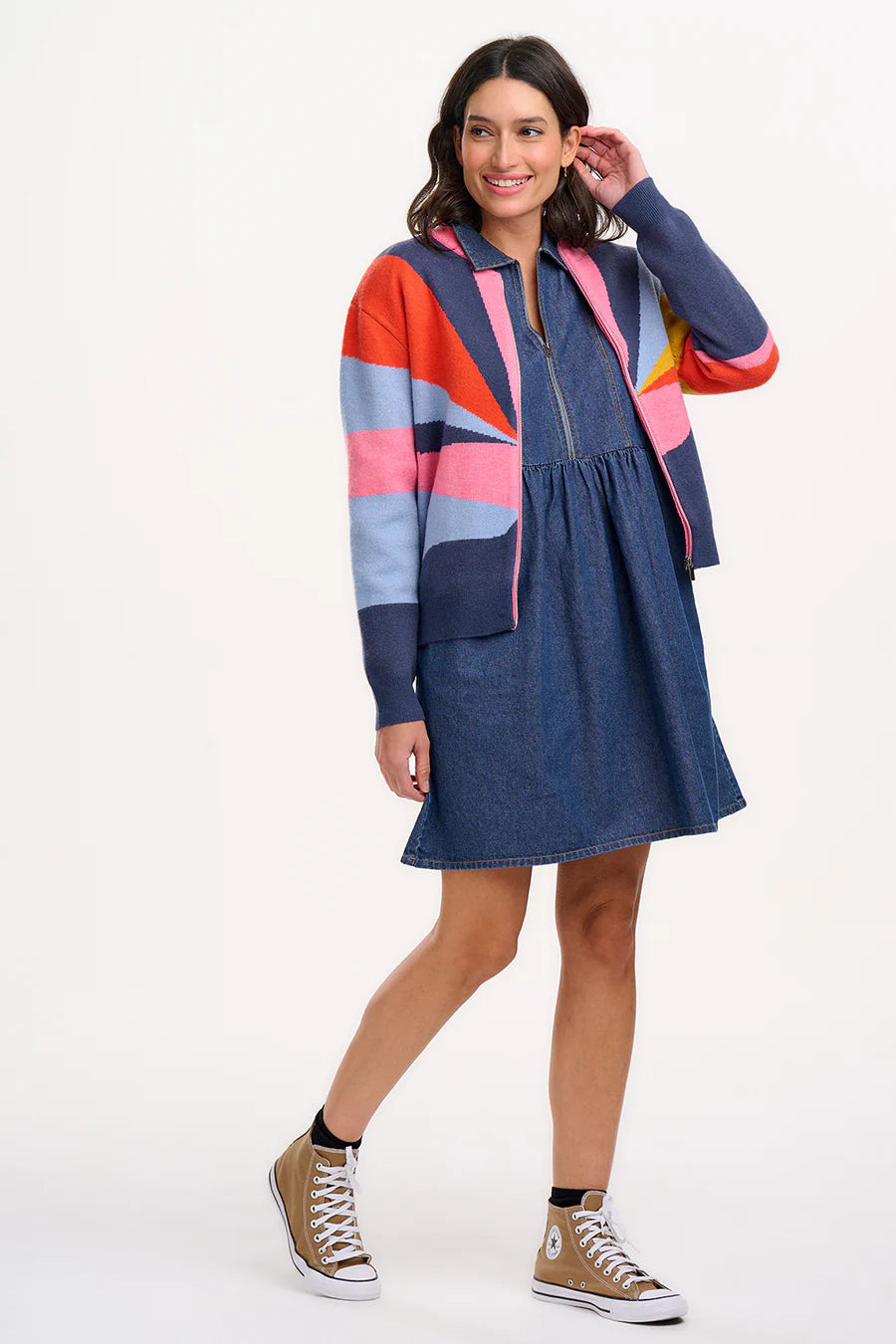 Solana Sunset Sweater Bomber Jacket