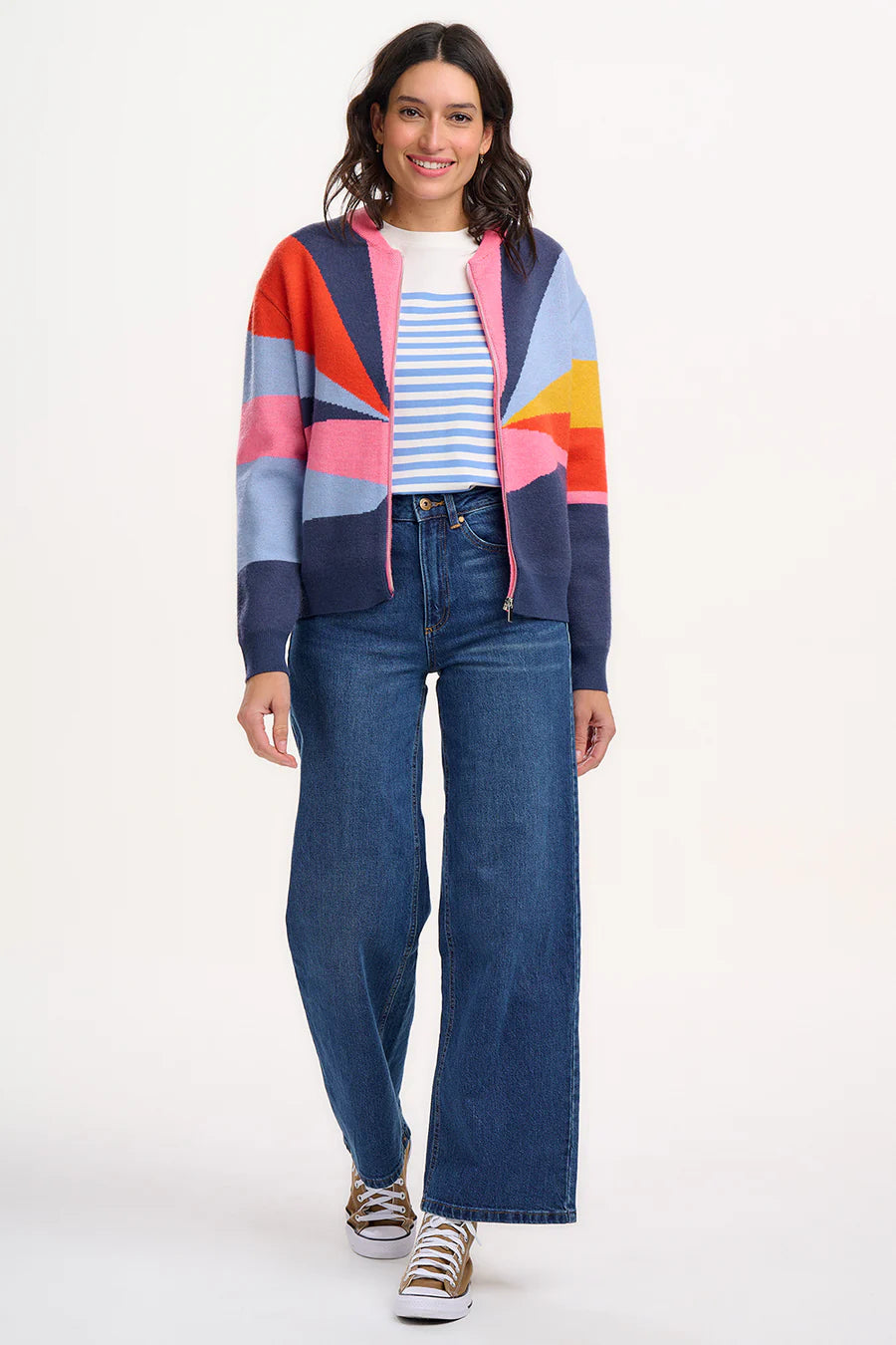 Solana Sunset Sweater Bomber Jacket