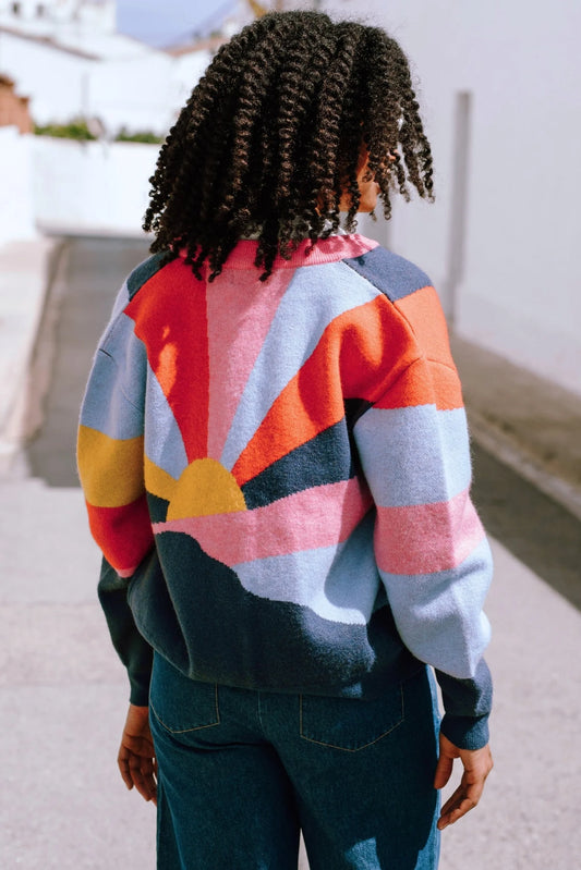Solana Sunset Sweater Bomber Jacket