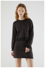 Short Shiny Knit Sweater