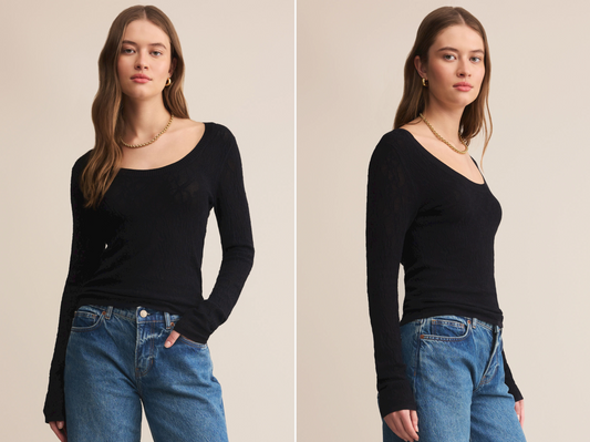 Tibi Mesh Scoop Top