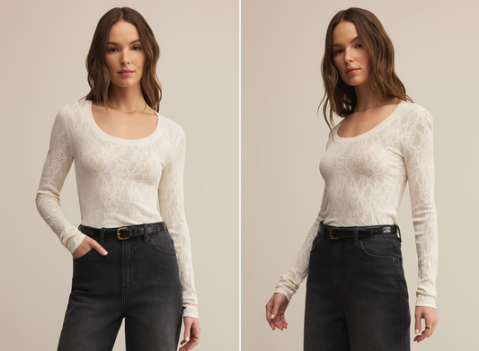 Tibi Mesh Scoop Top
