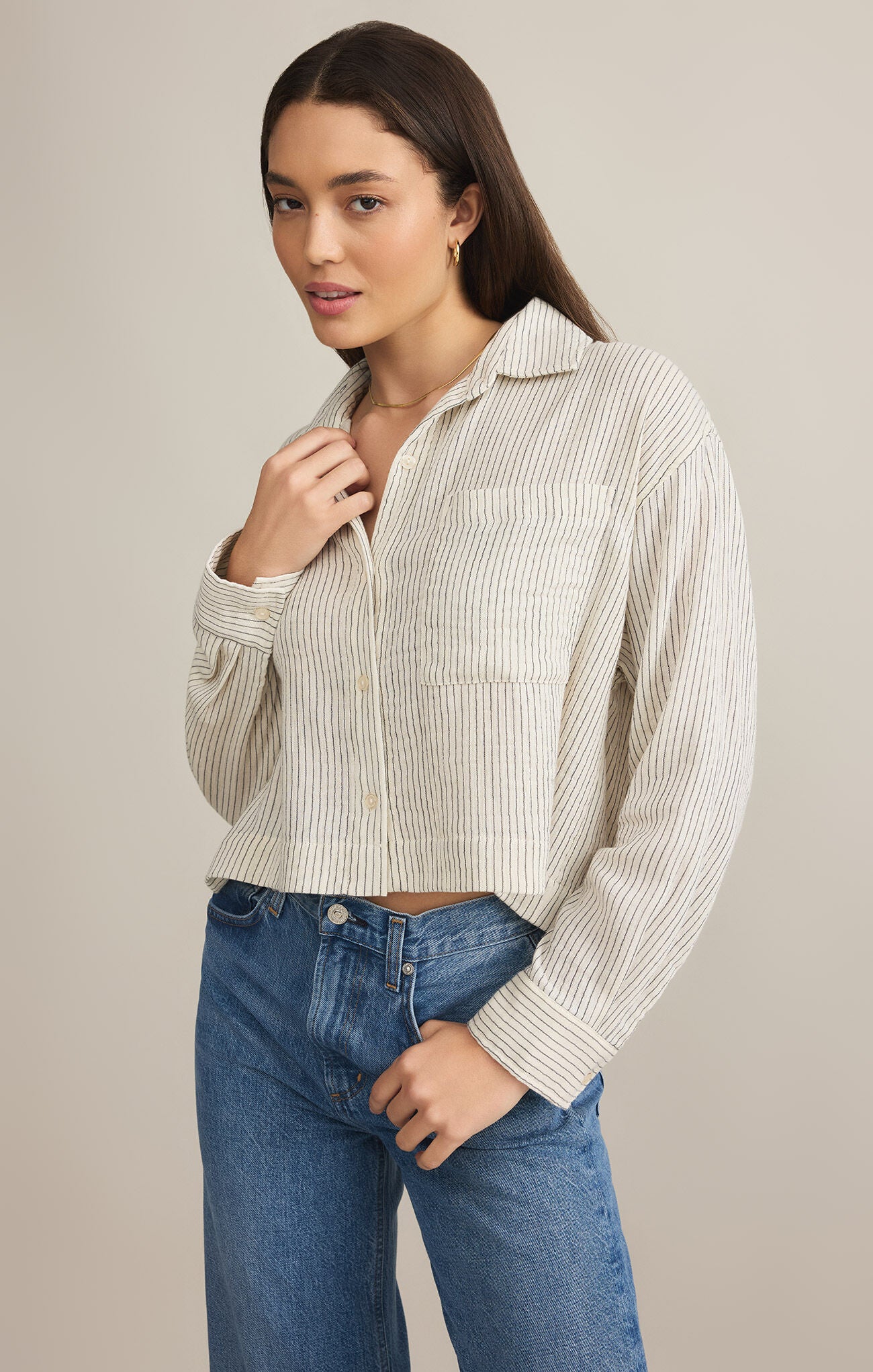 Solana Stripe Crop Top